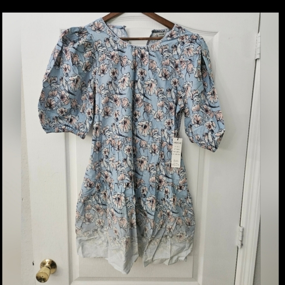 St. Roche Auberon V neck blue pink floral Midi dress sz 6 & 10 NWT - Picture 13 of 13